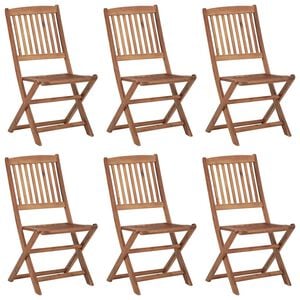 vidaXL Klappbare Gartenst&uuml;hle 6 Stk. Massivholz Akazie