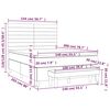 vidaXL Boxspringbett mit Matratze Schwarz 140x200 cm Stoff