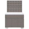 vidaXL Boxspringbett mit Matratze Taupe 80x200 cm Stoff