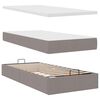 vidaXL Ottoman-Bett mit Matratze & LEDs Taupe 80x200 cm Stoff