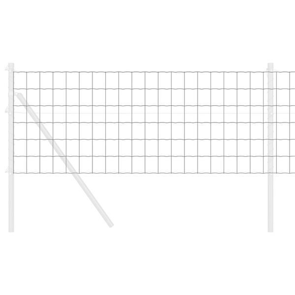 vidaXL Eurozaun Grau 0,6 x 10 m PVC-beschichtetes Eisen