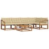vidaXL Outdoor-Sofagarnitur mit Kissen 6 pcs Natur und Beige