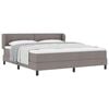 vidaXL Boxspringbett mit Kopfteil Taupe 180 x 200 cm Stoff