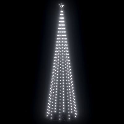 vidaXL Weihnachtsbaum in Kegelform 752 LEDs Deko Kaltweiß 160x500 cm