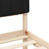 vidaXL Bettgestell mit gepolstertem Kopfteil Schwarz 75 x 190 cm