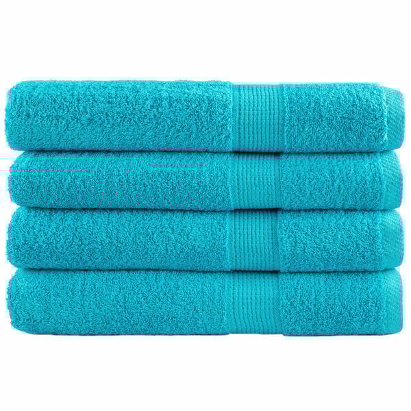 vidaXL Premium-Saunatücher SOLUND 4 Stk. Türkis 80x200 cm 600 g/m²