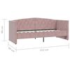 vidaXL Tagesbett mit Matratze USB Rosa Samt 90x200 cm