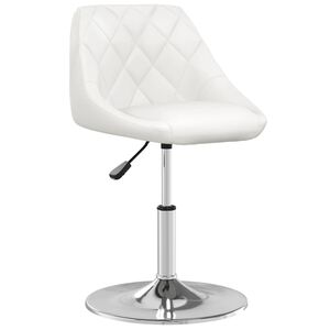 vidaXL Esszimmerstuhl Wei&szlig; Kunstleder