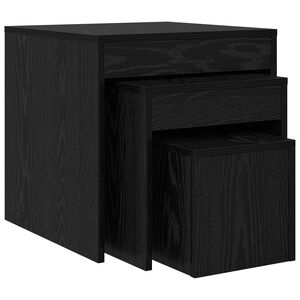 vidaXL Couchtisch 3 stk. Schwarz Eichen-Optik 45 x 45 x 45 cm