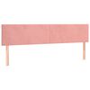 vidaXL Boxspringbett mit Matratze Rosa 200x200 cm Samt