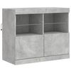 vidaXL Sideboard mit LED-Leuchten Betongrau 283x37x67 cm
