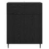 vidaXL Sideboard Schwarz Eichen-Optik 69,5 x 34 x 90 cm Holzwerkstoff
