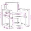 vidaXL Outdoor-Sofa Massives Akazienholz und Polyester Natur
