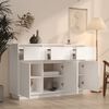 vidaXL Sideboard Weiß 110x34x75 cm Massivholz Kiefer