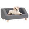 vidaXL Hundesofa Grau 95x63x39 cm Leinen