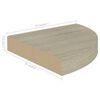 vidaXL Eck-Schweberegale 4 Stk. Eichen-Optik 25x25x3,8 cm MDF