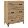 vidaXL Highboard Artisan-Eiche 69,5 x 34 x 180 cm Holzwerkstoff