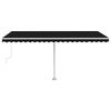 vidaXL Automatische Markise mit LED & Windsensor 500x350 cm Anthrazit
