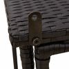 vidaXL Gartentisch Klappbar Schwarz 90x51x75 cm Poly Rattan
