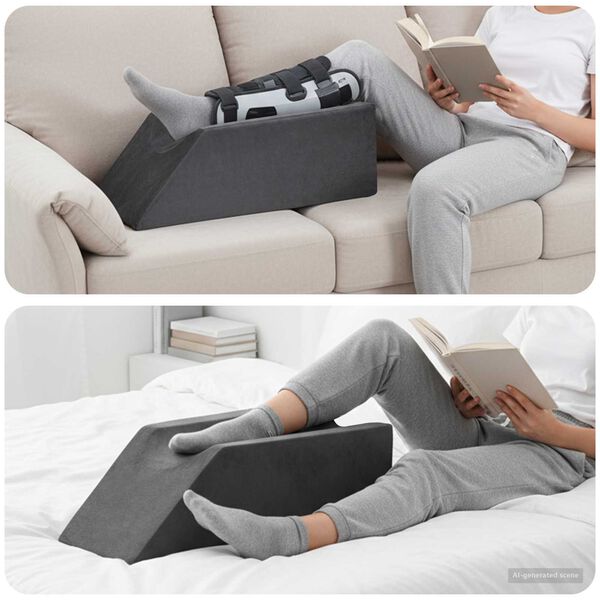 vidaXL Bein Kissen Uni Grau