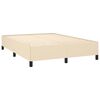 vidaXL Boxspringbett mit Matratze Creme 140x190 cm Stoff