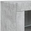 vidaXL Sideboard mit LED-Leuchten Betongrau 181,5x37x67 cm