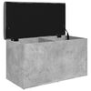 vidaXL Sitzbank mit Stauraum Betongrau 82x42x45 cm Holzwerkstoff