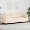 vidaXL 3-Sitzer-Sofa Beige 180 cm Mikrofasergewebe