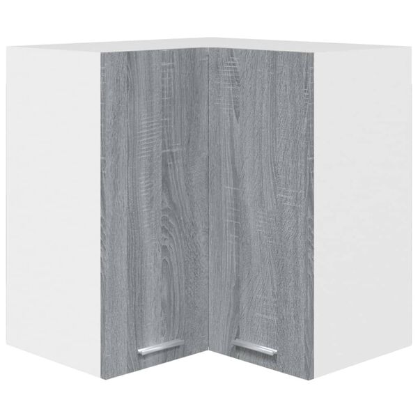 vidaXL Eck-H&auml;ngeschrank Lyon Grau Sonoma 57x57x60 cm Holzwerkstoff