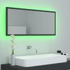 vidaXL LED-Badspiegel Grau 100x8,5x37 cm Acryl