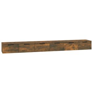 vidaXL Wandschr&auml;nke 2 Stk. R&auml;uchereiche 102x30x20 cm Holzwerkstoff