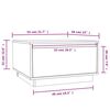 vidaXL Couchtisch Grau 55x56x32 cm Massivholz Kiefer