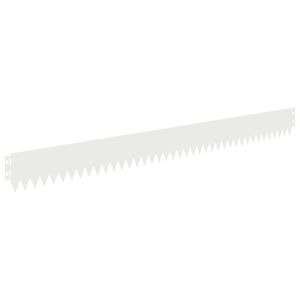 vidaXL Rasenkante 50 stk. 103 x 10 cm Stahl Wei&szlig;
