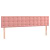 vidaXL Boxspringbett mit Matratze Rosa 120x190 cm Samt