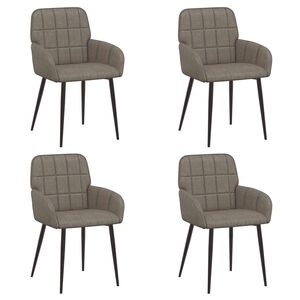 vidaXL Esszimmerst&uuml;hle 4 pcs Kunstleder Grau 57 x 50 x 85 cm