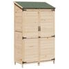 vidaXL Gartenschuppen Natur 106,5 x 56 x 176 cm Massivholz aus Fichte