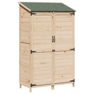vidaXL Gartenschuppen Natur 106,5 x 56 x 176 cm Massivholz aus Fichte