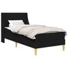 vidaXL Bettgestell mit Matratze Schwarz 90 x 200 cm Polyester