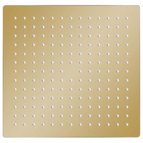 vidaXL Regenbrause Edelstahl 30x30 cm Quadrat Golden