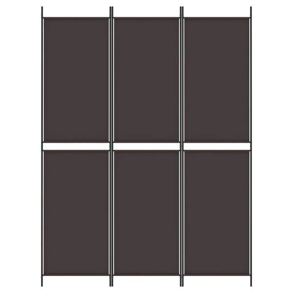vidaXL 3-tlg. Paravent Braun 150x200 cm Stoff