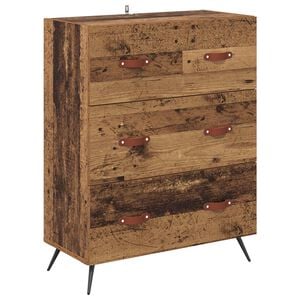 vidaXL Kommode mit Schubladen Altholz 69,5 x 34 x 90 cm Holzwerkstoff