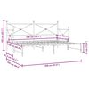 vidaXL Tagesbett Ausziehbar ohne Matratze Wei&szlig; 80x200 cm Stahl