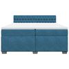 vidaXL Boxspringbett mit Matratze Blau 200x200 cm Samt