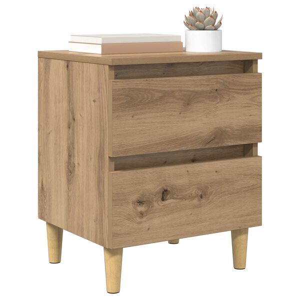 vidaXL Bettschrank Artisan-Eiche 40 x 35 x 50 cm Holzwerkstoff