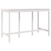 vidaXL Bartisch Wei&szlig; 180x80x110 cm Massivholz Kiefer
