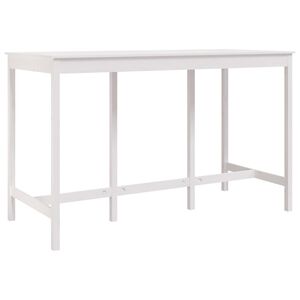 vidaXL Bartisch Wei&szlig; 180x80x110 cm Massivholz Kiefer