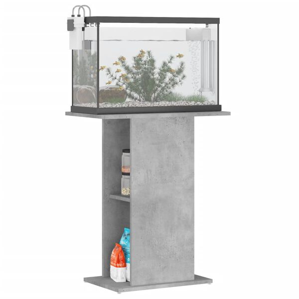 vidaXL Aquariumständer Betongrau 60,5x36x72,5 cm Holzwerkstoff
