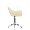 vidaXL Esszimmerst&uuml;hle 4 Stk. Drehbar Creme Stoff