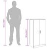 vidaXL Schuhschrank Betongrau 55x35x108 cm Holzwerkstoff
