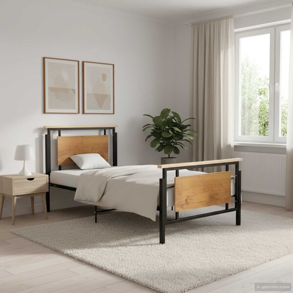 vidaXL Bettgestell Metall 90x200 cm